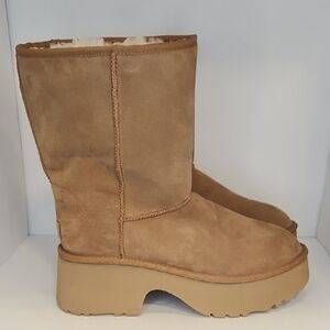 UGG Tan Platform Winter Boots